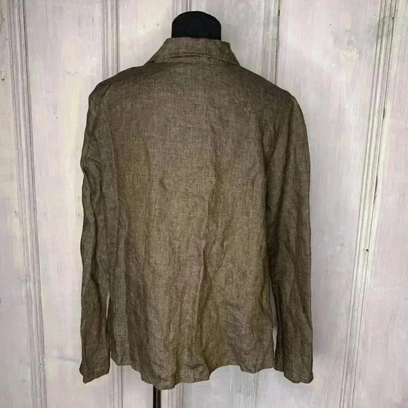 Bryn Walker Jacket Womens Small Linen Lagenlook Oversized Made in USA - Picture 2 of 5